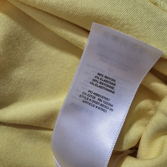 🌞ARITZIA Wilfred Free Tiny Dress Mini Bodycon Stretch Jersey Yellow Size S - Picture 11 of 12